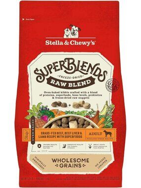 Raw Blend Wholesome Grains Grass-Fed Beef & Lamb Recipe with Superfoods, 3.25 lb